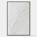 ARTOVITAS Plume – Textured Minimalist Wabi Sabi Feather Painting - image 1