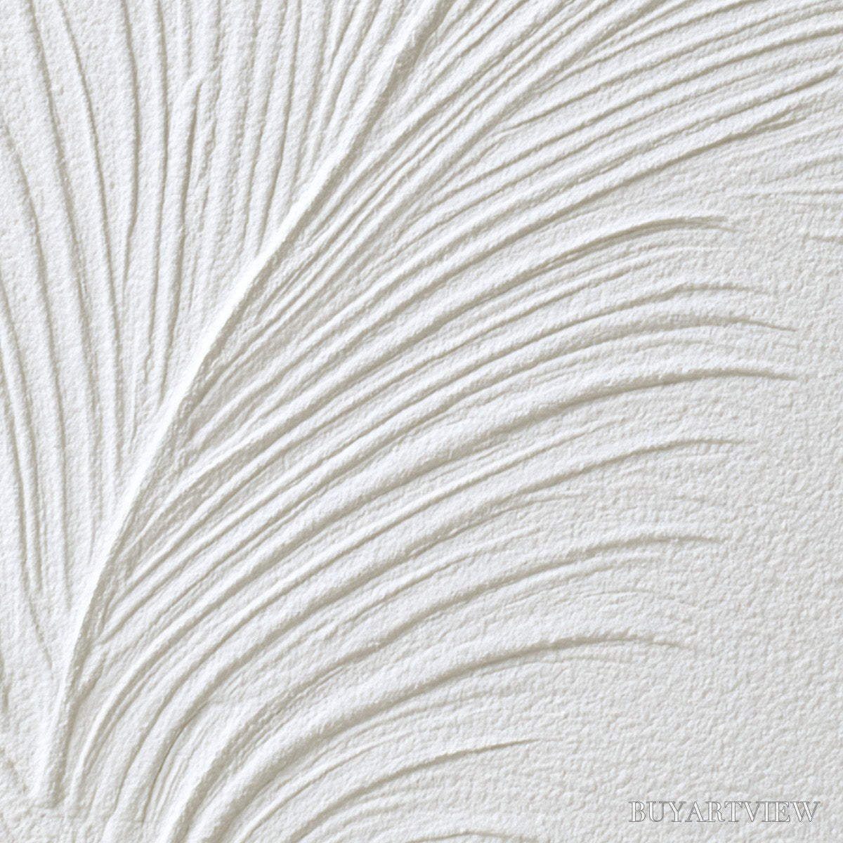 ARTOVITAS Plume – Textured Minimalist Wabi Sabi Feather Painting - image 5