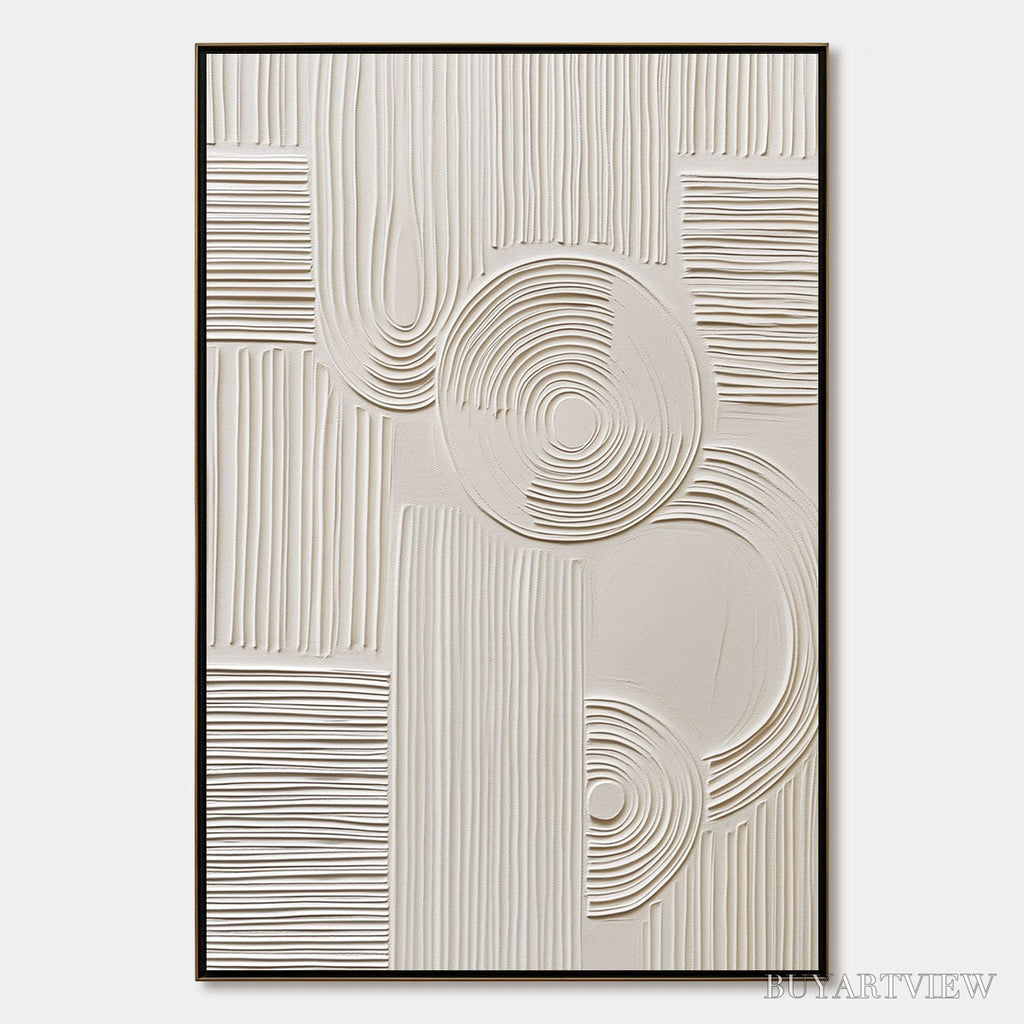 ARTOVITAS Sculpted Serenity – Textured Beige Minimalist Wabi Sabi - image 1