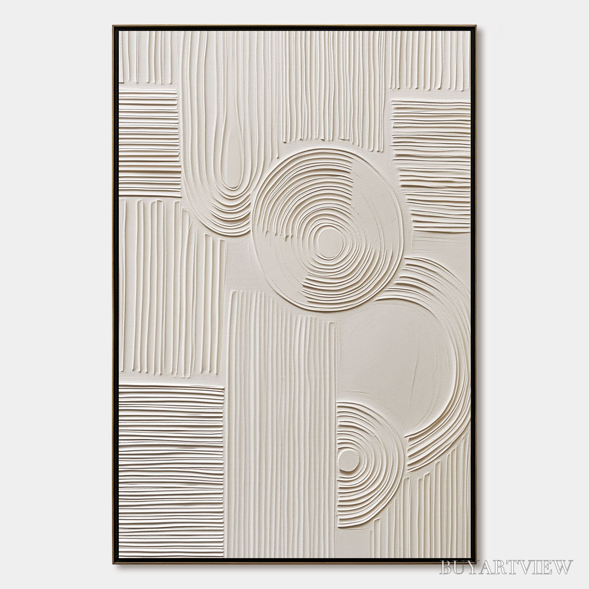 ARTOVITAS Sculpted Serenity – Textured Beige Minimalist Wabi Sabi - image 1