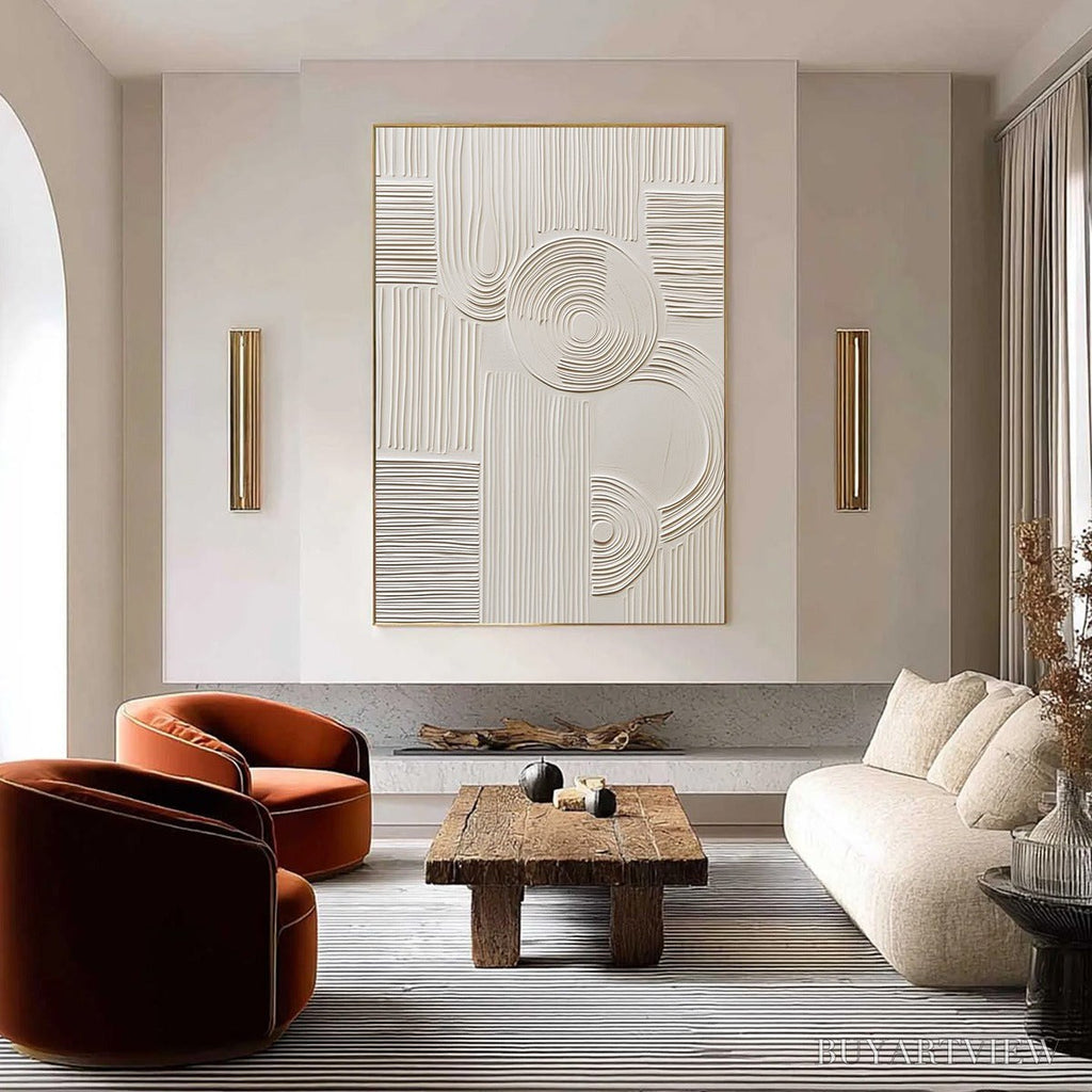 ARTOVITAS Sculpted Serenity – Textured Beige Minimalist Wabi Sabi - image 2