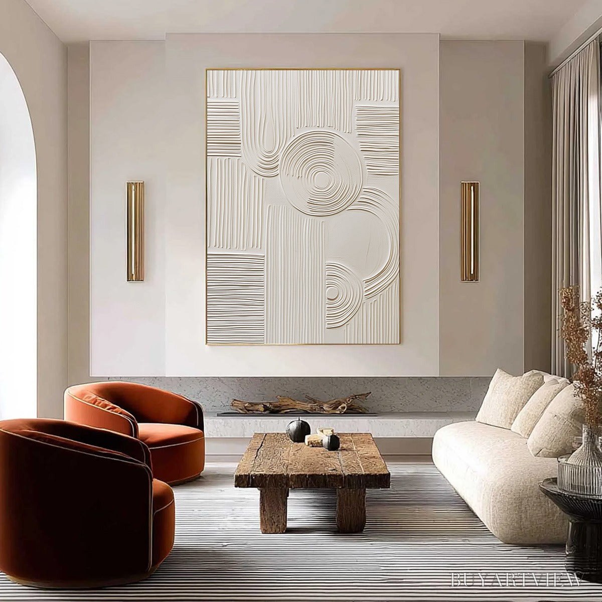 ARTOVITAS Sculpted Serenity – Textured Beige Minimalist Wabi Sabi - image 2