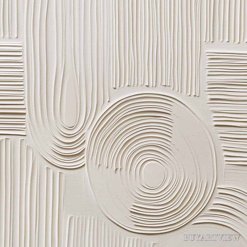 ARTOVITAS Sculpted Serenity – Textured Beige Minimalist Wabi Sabi - image 3