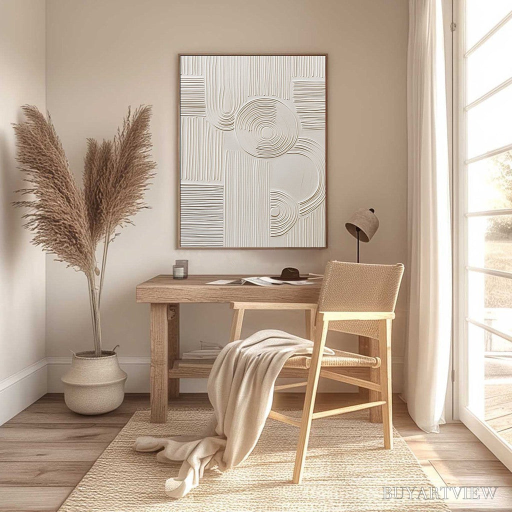 ARTOVITAS Sculpted Serenity – Textured Beige Minimalist Wabi Sabi - image 4