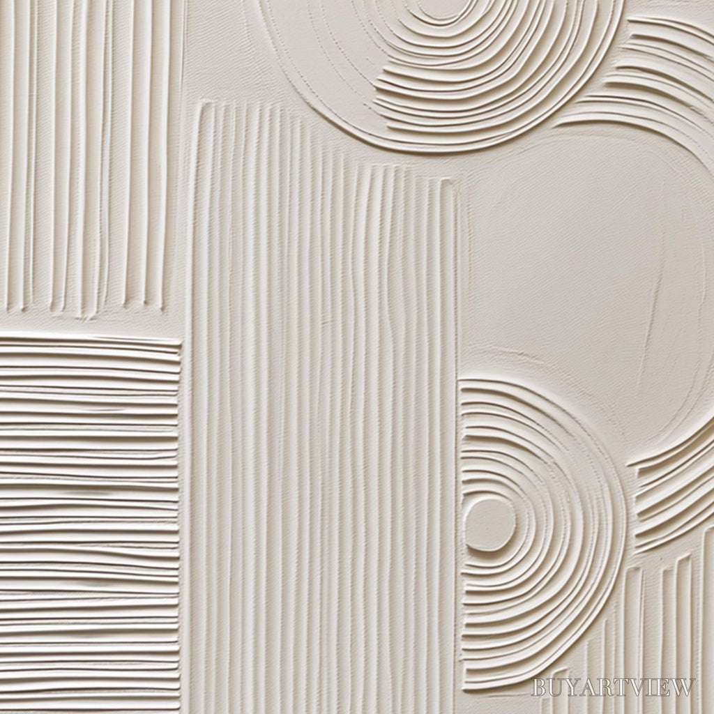 ARTOVITAS Sculpted Serenity – Textured Beige Minimalist Wabi Sabi - image 5