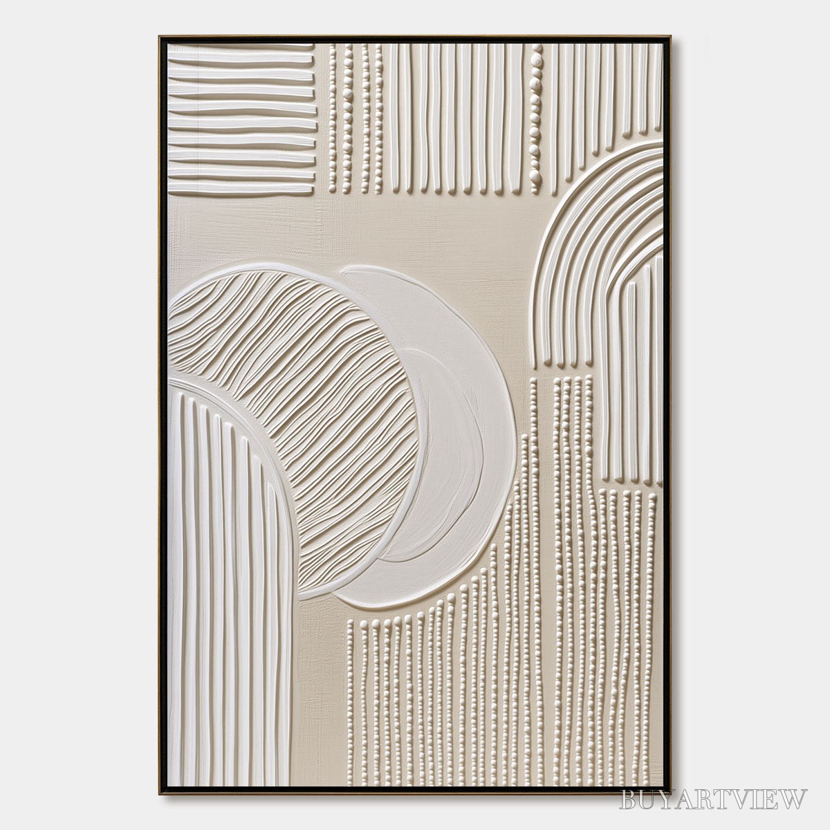 ARTOVITAS Sculpted Serenity – Textured Minimalist Abstract - image 1