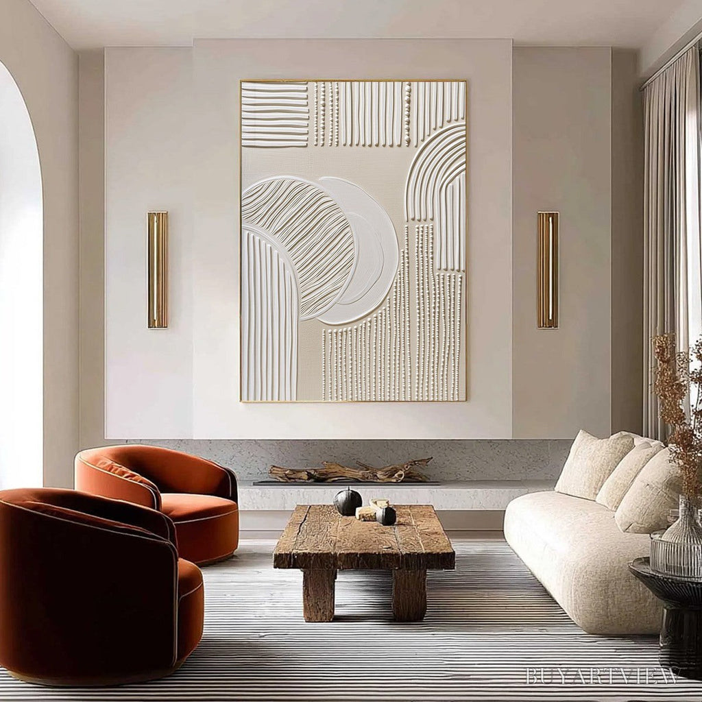 ARTOVITAS Sculpted Serenity – Textured Minimalist Abstract - image 2
