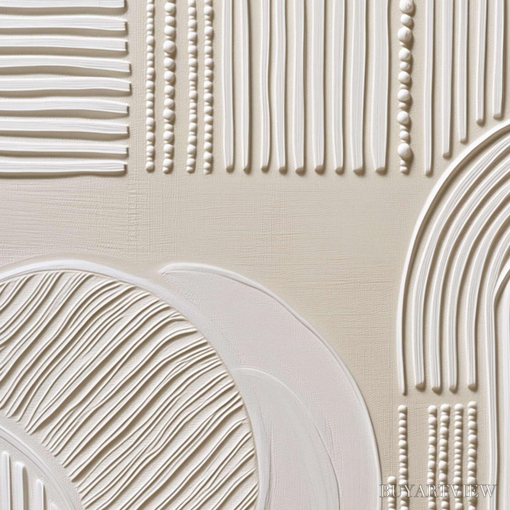 ARTOVITAS Sculpted Serenity – Textured Minimalist Abstract - image 3