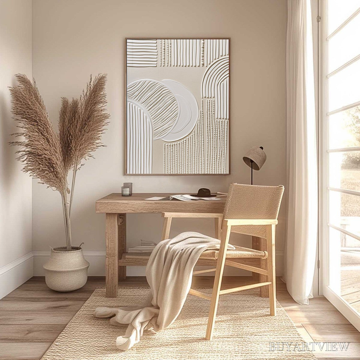 ARTOVITAS Sculpted Serenity – Textured Minimalist Abstract - image 4