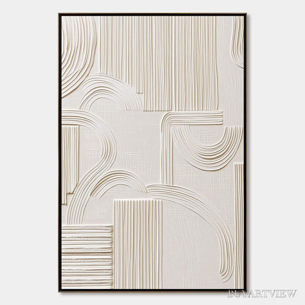 ARTOVITAS Echoes in Silence – Textured Wabi-Sabi Minimalist Abstract - image 1