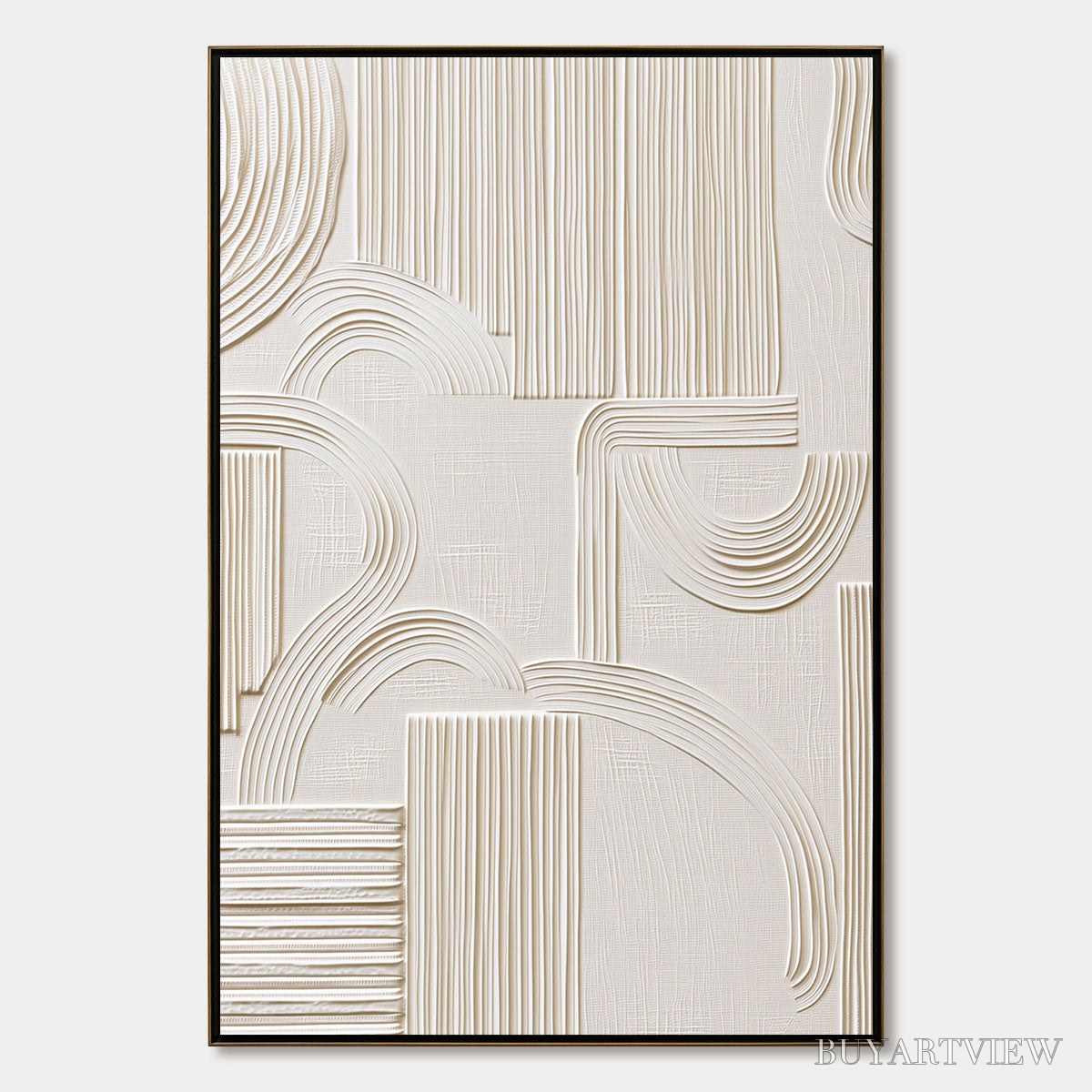 ARTOVITAS Echoes in Silence – Textured Wabi-Sabi Minimalist Abstract - image 1