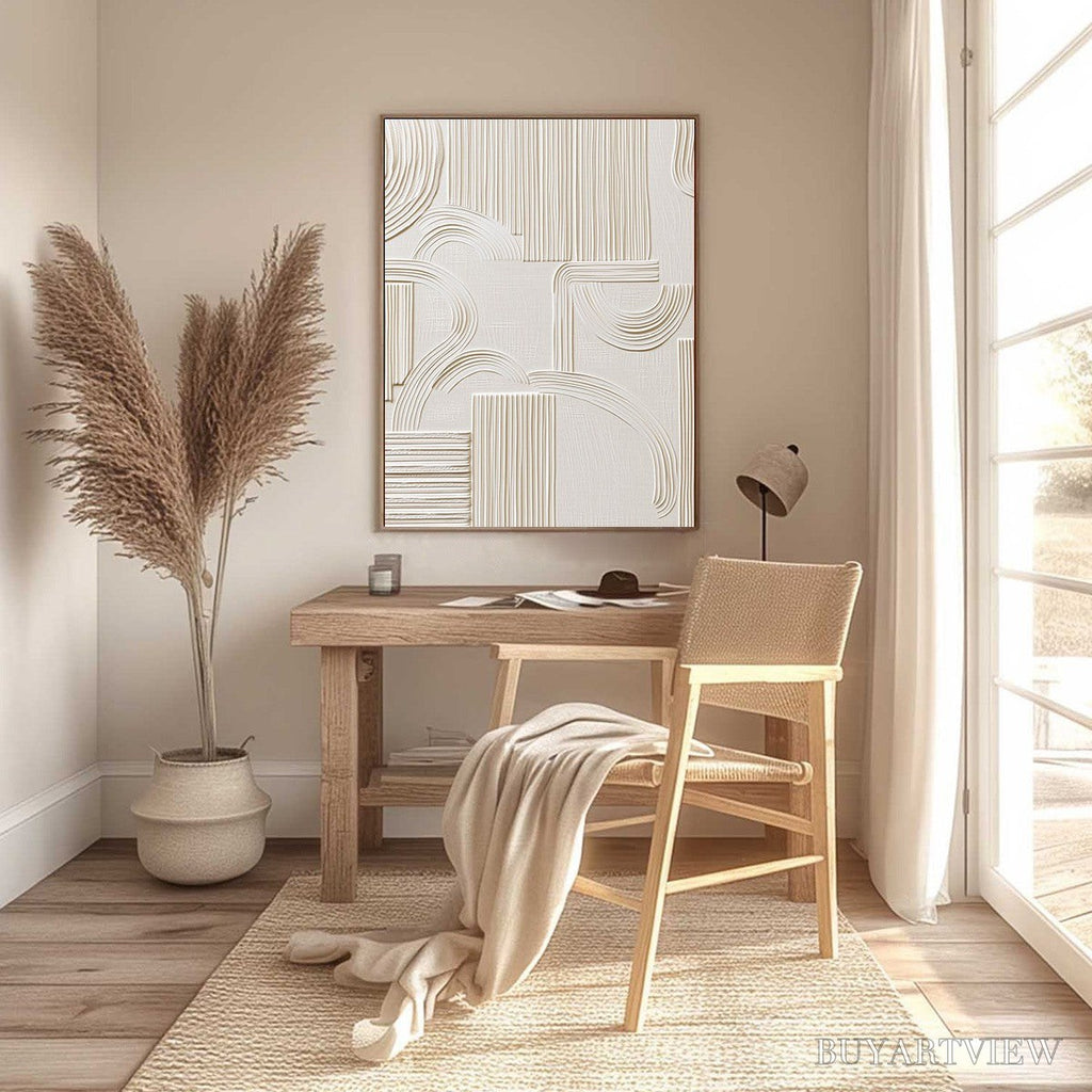 ARTOVITAS Echoes in Silence – Textured Wabi-Sabi Minimalist Abstract - image 4