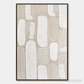 ARTOVITAS Quiet Rhythms – Textured Wabi Sabi Abstract Painting in Neutral Tones - image 1