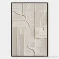 ARTOVITAS Structured Calm – Textured White Minimalist Abstract Wabi Sabi - image 1