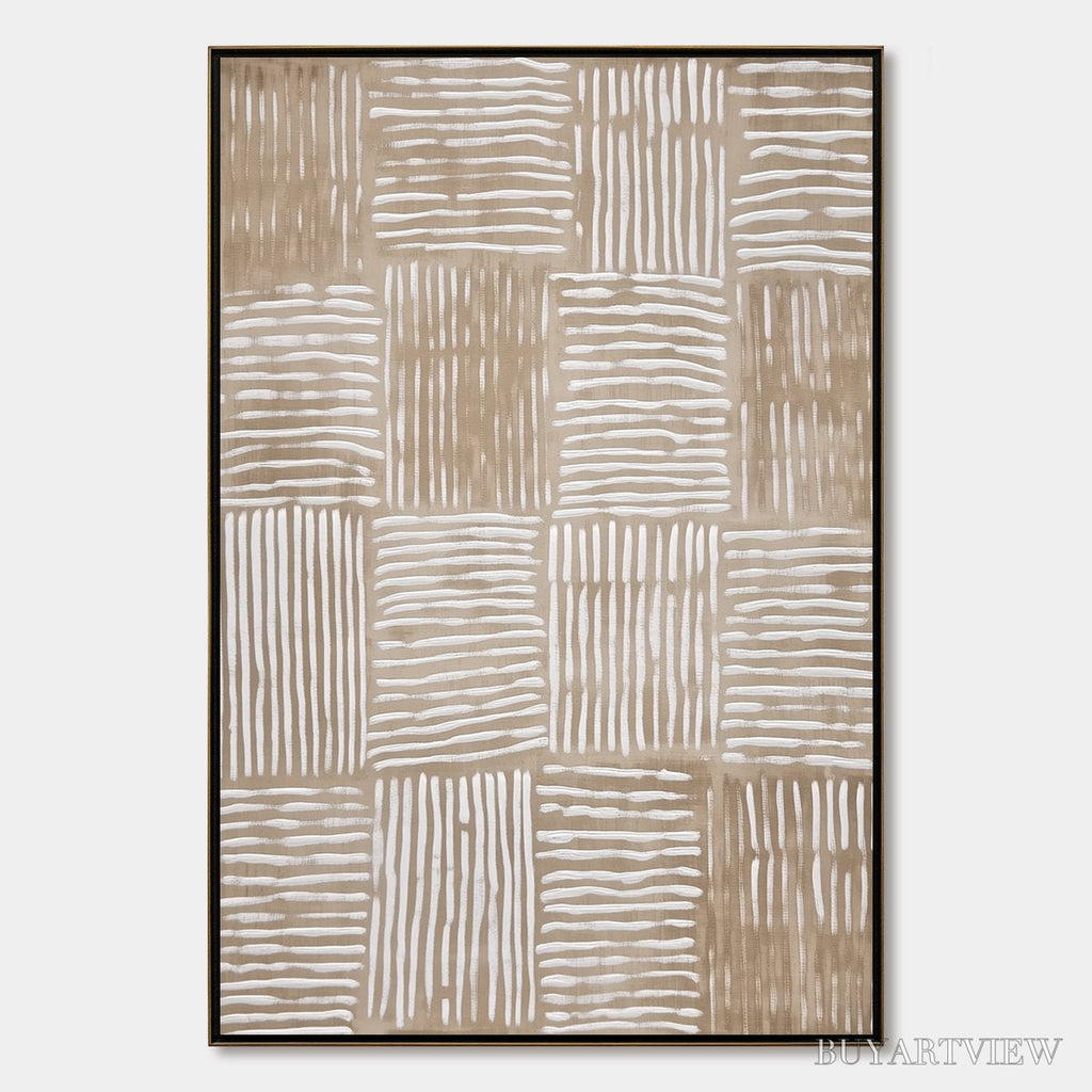 ARTOVITAS Woven Rhythm – Textured Wabi Sabi Abstract - image 1