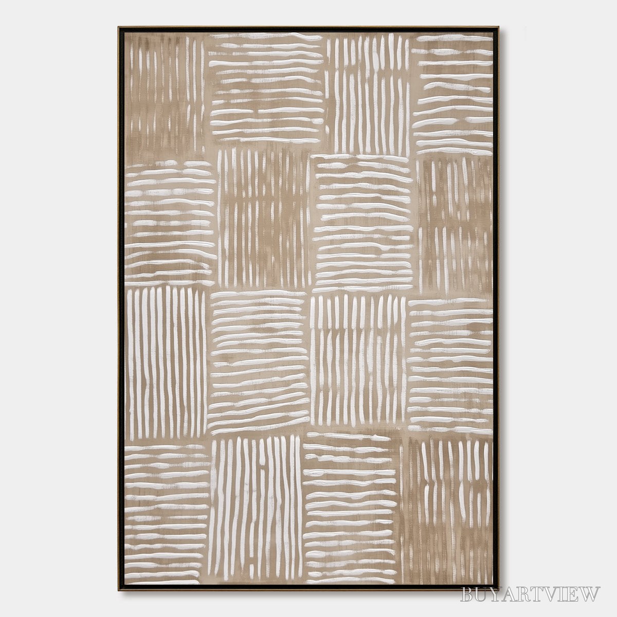 ARTOVITAS Woven Rhythm – Textured Wabi Sabi Abstract - image 1