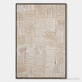 ARTOVITAS Woven Calm – Hand-Painted Wabi Sabi Textured Abstract Art - image 1