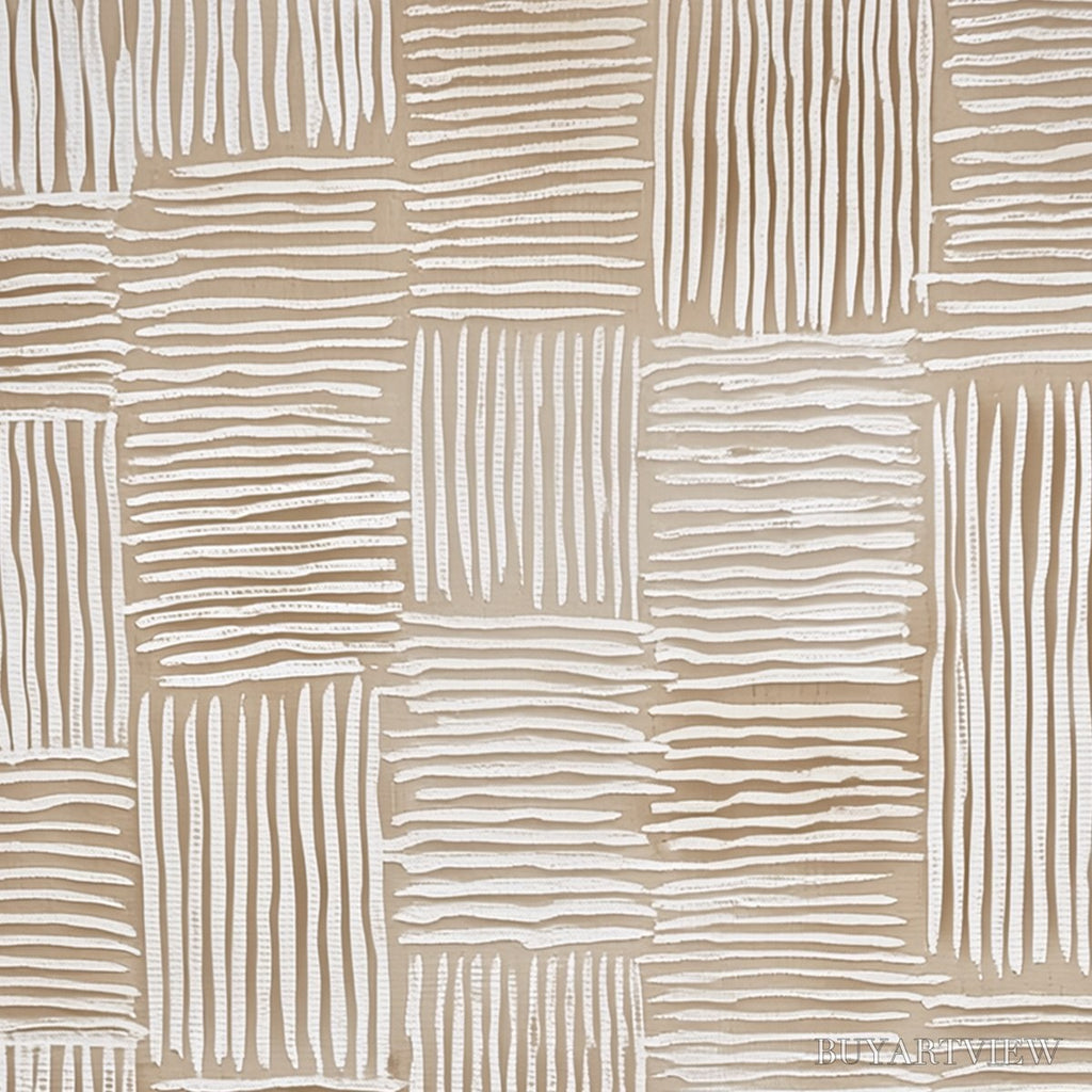 ARTOVITAS Woven Calm – Hand-Painted Wabi Sabi Textured Abstract Art - image 3