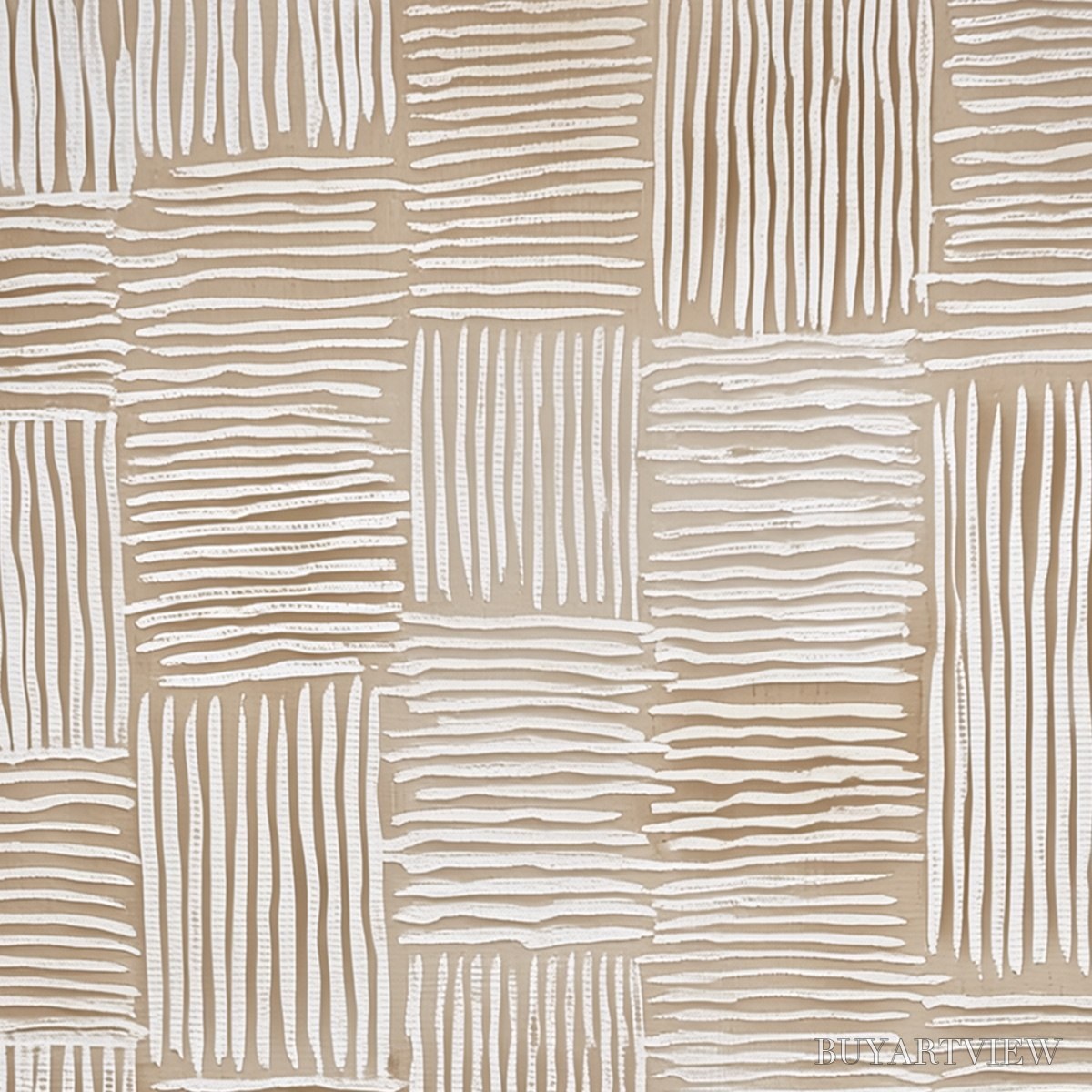 ARTOVITAS Woven Calm – Hand-Painted Wabi Sabi Textured Abstract Art - image 3