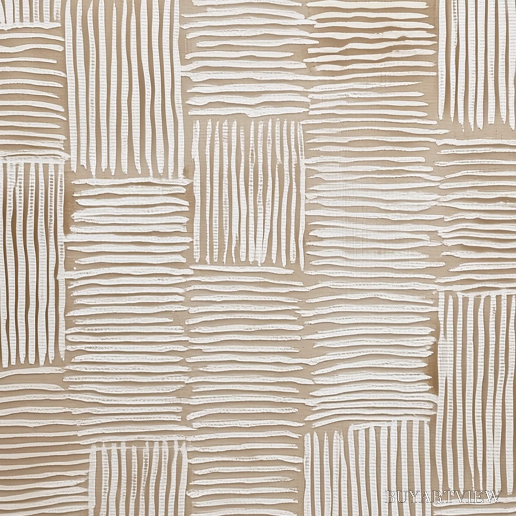 ARTOVITAS Woven Calm – Hand-Painted Wabi Sabi Textured Abstract Art - image 5