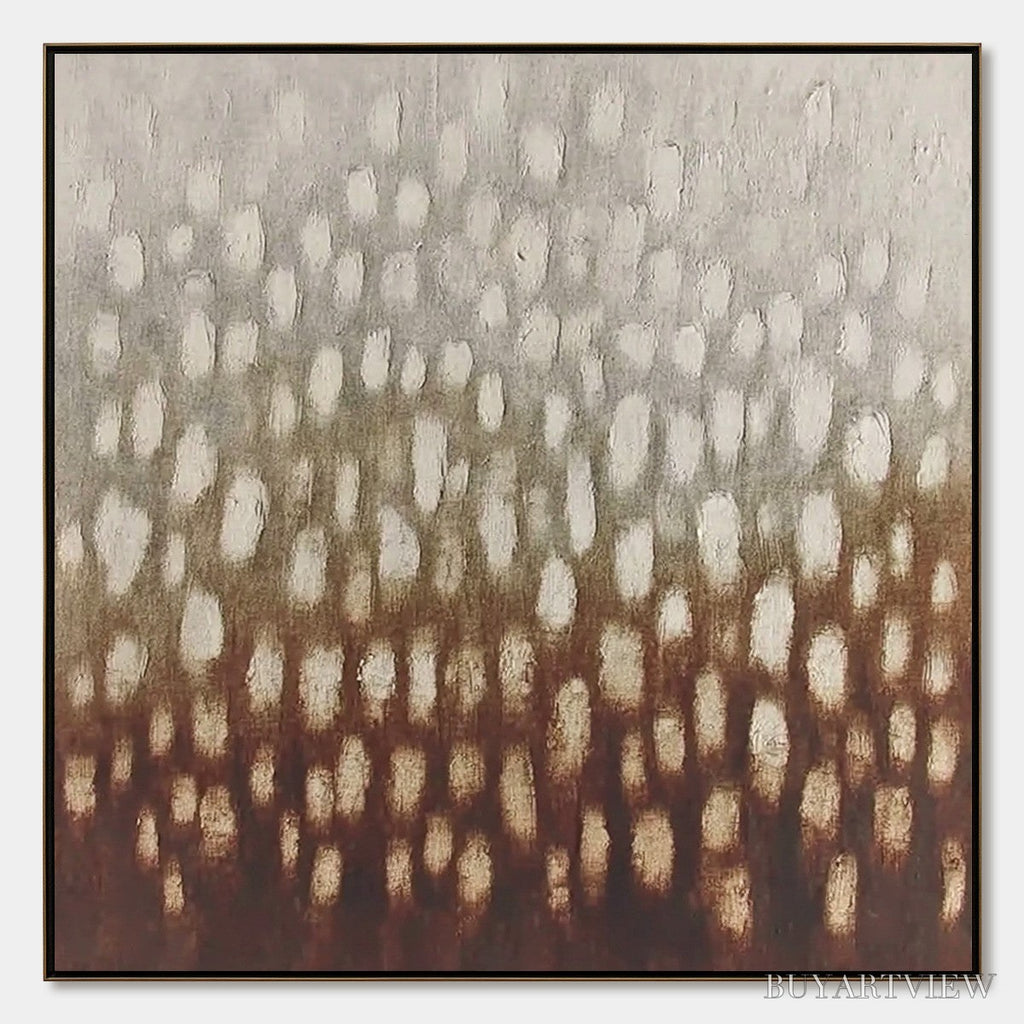 ARTOVITAS Earth'S Whisper – Textured Wabi Sabi Abstract Art in Earth Tones - image 1