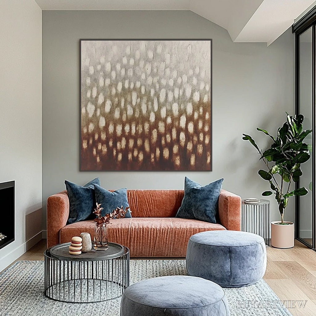 ARTOVITAS Earth'S Whisper – Textured Wabi Sabi Abstract Art in Earth Tones - image 2