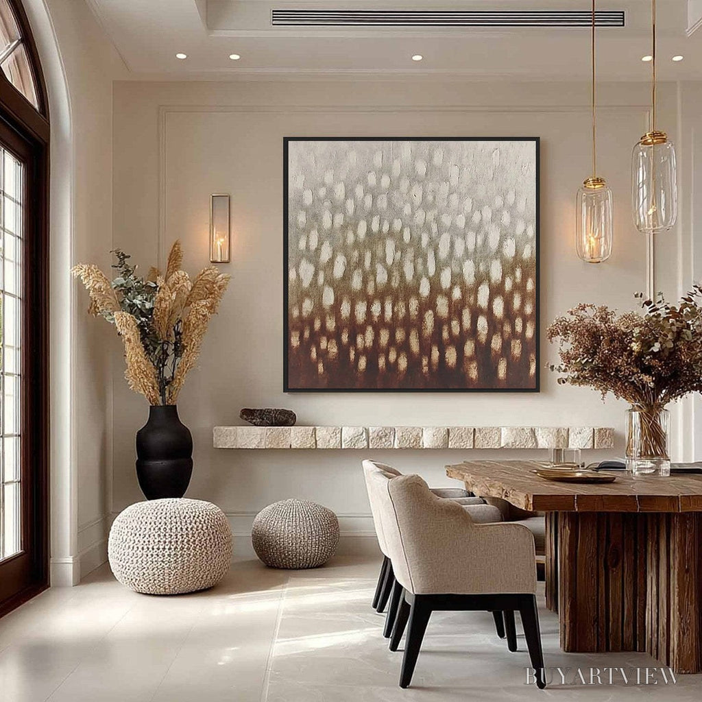 ARTOVITAS Earth'S Whisper – Textured Wabi Sabi Abstract Art in Earth Tones - image 4