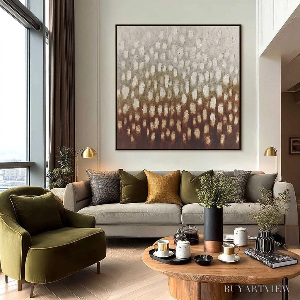ARTOVITAS Earth'S Whisper – Textured Wabi Sabi Abstract Art in Earth Tones - image 6