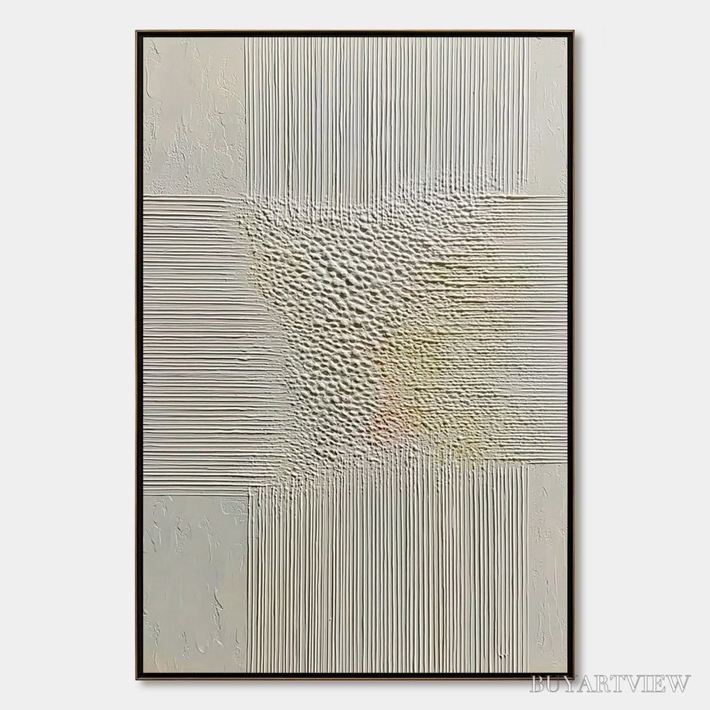 ARTOVITAS Echoes of Stillness – Vertical Wabi Sabi Textured Abstract - image 1