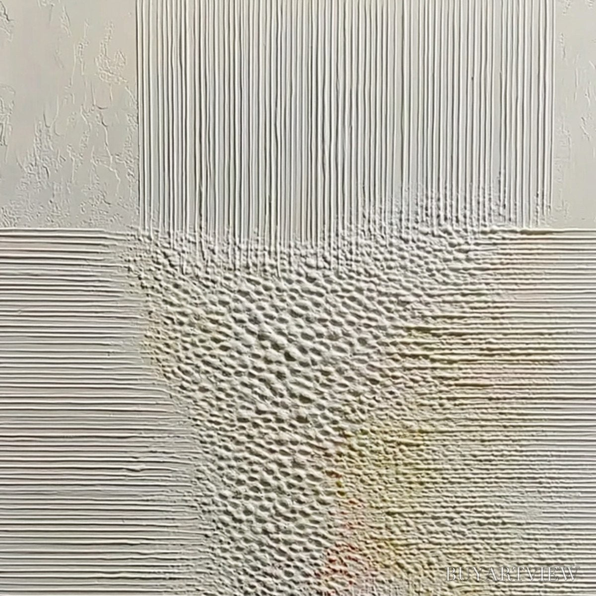 ARTOVITAS Echoes of Stillness – Vertical Wabi Sabi Textured Abstract - image 3