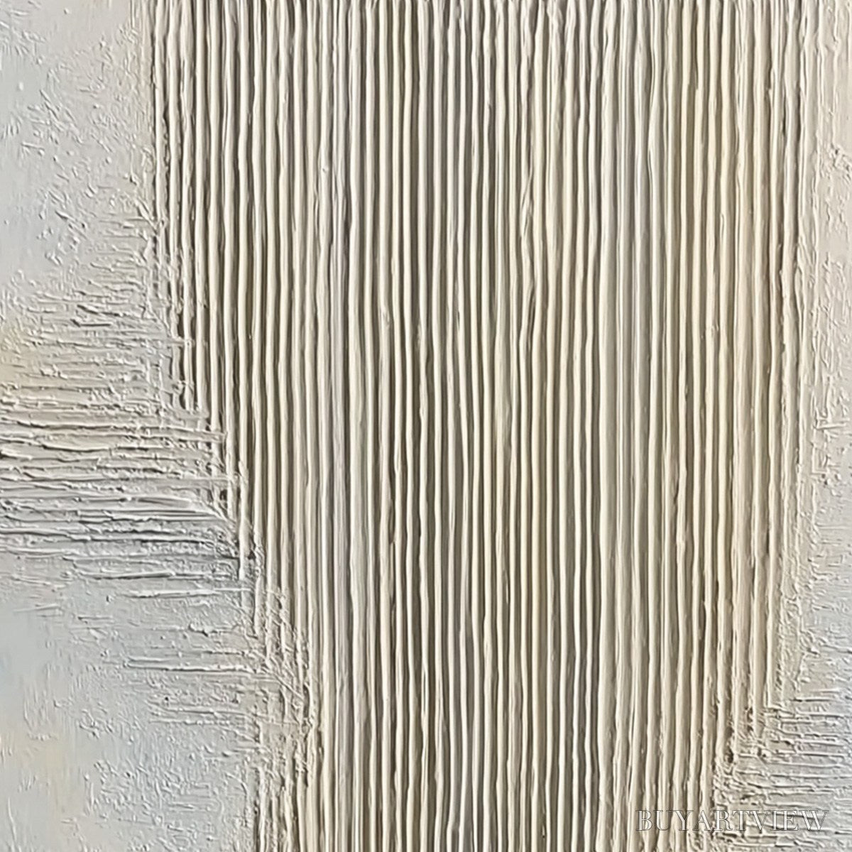 ARTOVITAS Serene Stria – Wabi Sabi Textured Vertical Abstract Painting - image 3