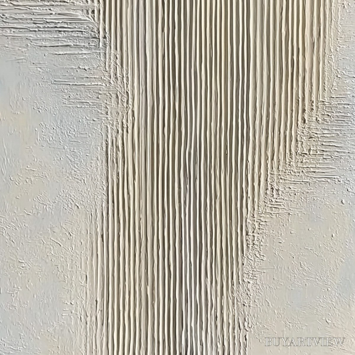 ARTOVITAS Serene Stria – Wabi Sabi Textured Vertical Abstract Painting - image 5