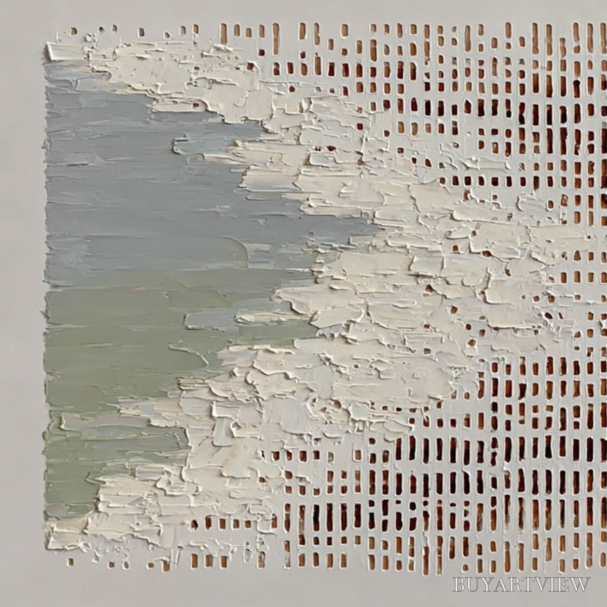 ARTOVITAS Coastal Rhythm – Textured Wabi Sabi Abstract Horizontal - image 3