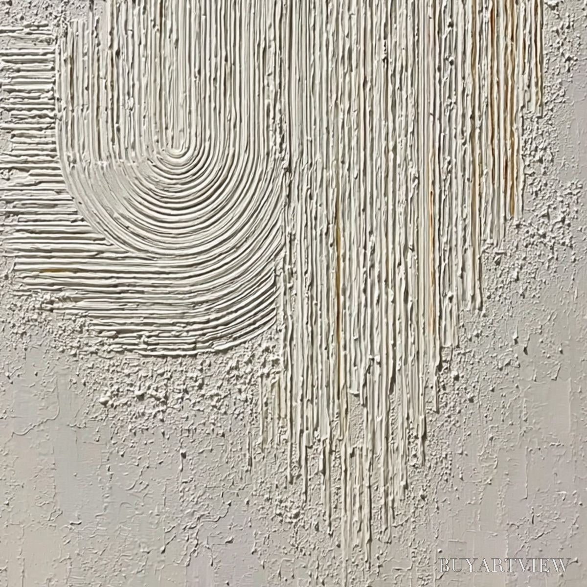 ARTOVITAS Echoes in Silence – Textured White Abstract Wabi Sabi - image 5