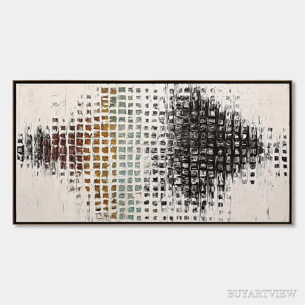 ARTOVITAS Frequency – Large Textured Wabi Sabi Abstract Painting - image 1