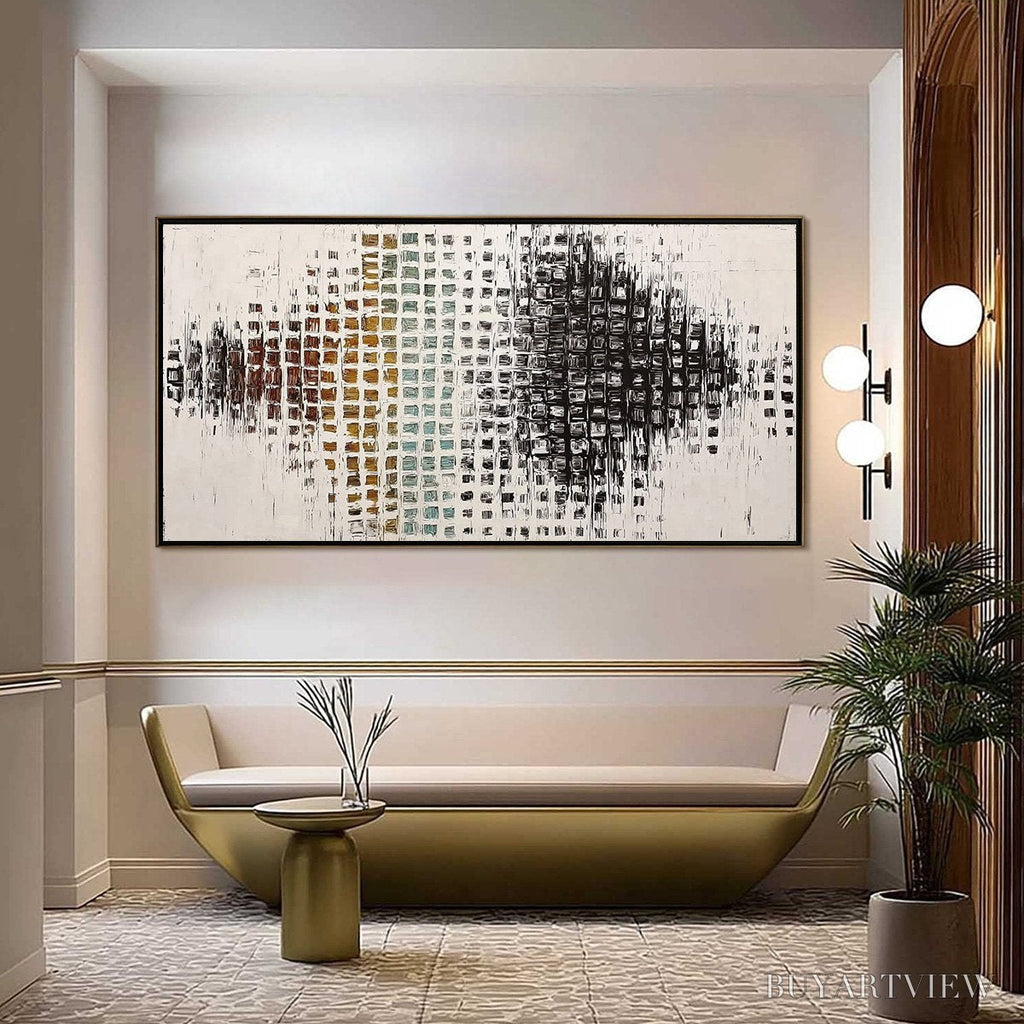 ARTOVITAS Frequency – Large Textured Wabi Sabi Abstract Painting - image 2