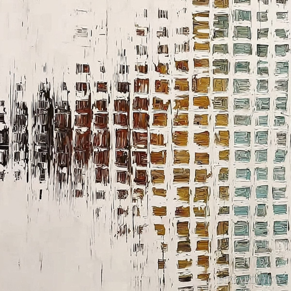 ARTOVITAS Frequency – Large Textured Wabi Sabi Abstract Painting - image 3