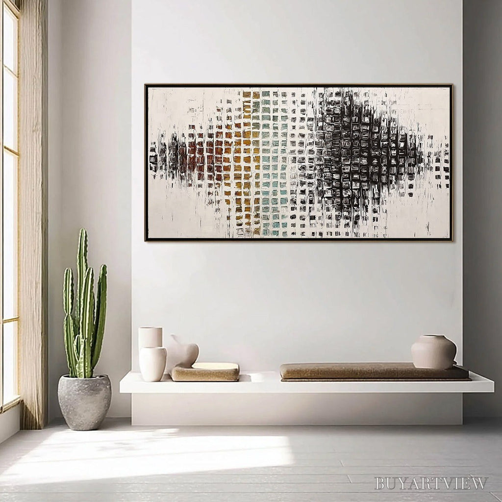 ARTOVITAS Frequency – Large Textured Wabi Sabi Abstract Painting - image 4