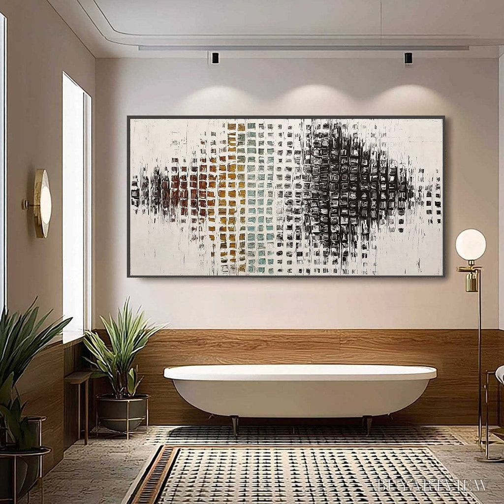 ARTOVITAS Frequency – Large Textured Wabi Sabi Abstract Painting - image 6