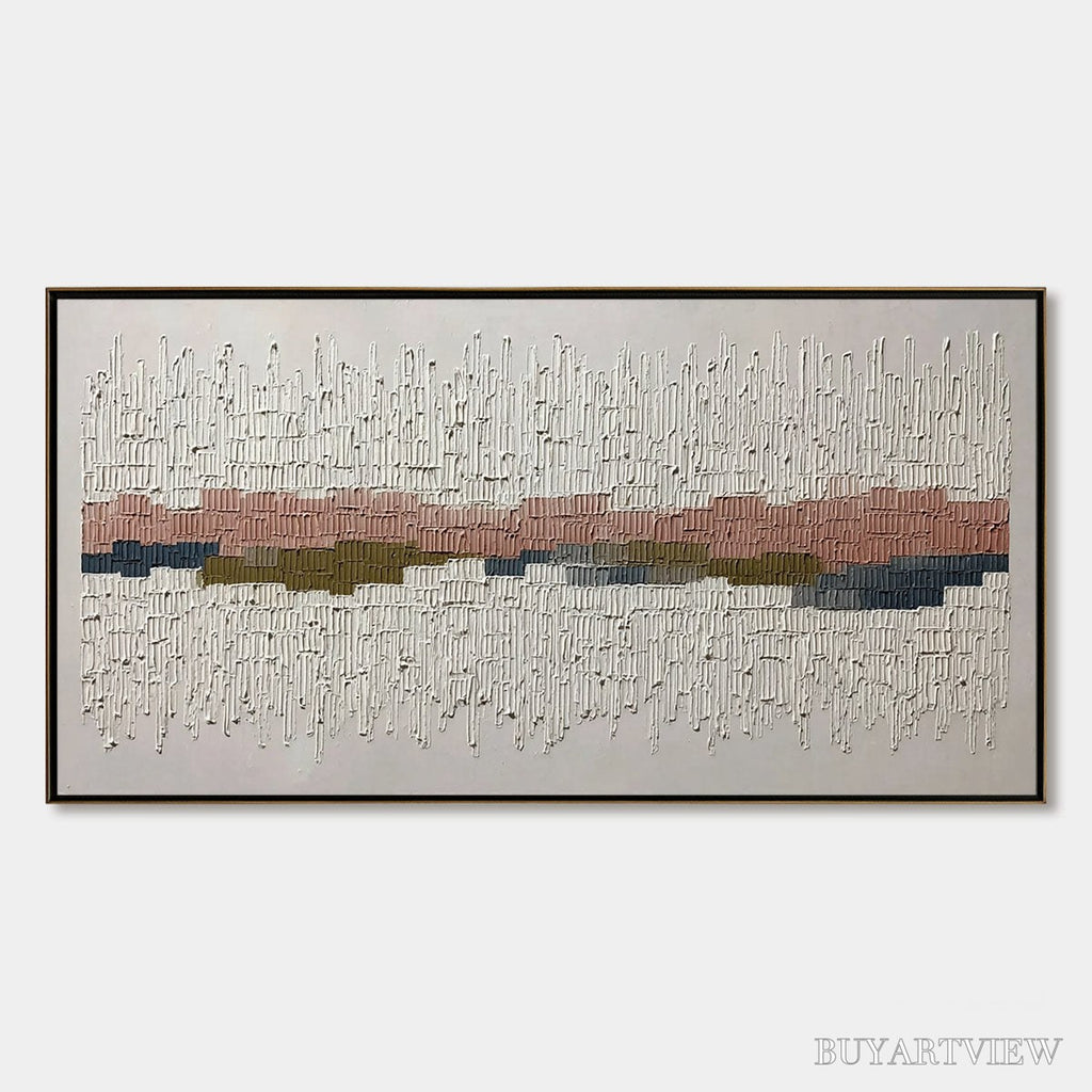 ARTOVITAS Strata – Wabi Sabi Textured Abstract Horizontal - image 1