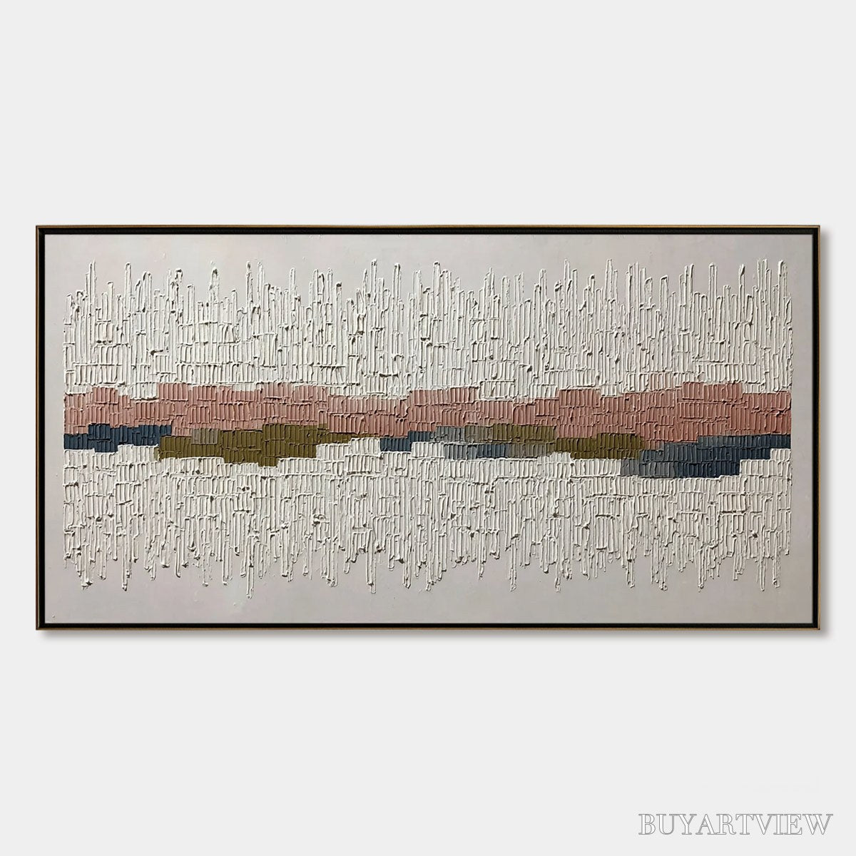 ARTOVITAS Strata – Wabi Sabi Textured Abstract Horizontal - image 1