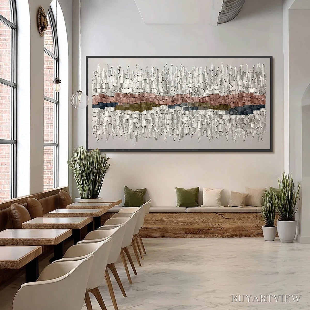 ARTOVITAS Strata – Wabi Sabi Textured Abstract Horizontal - image 2