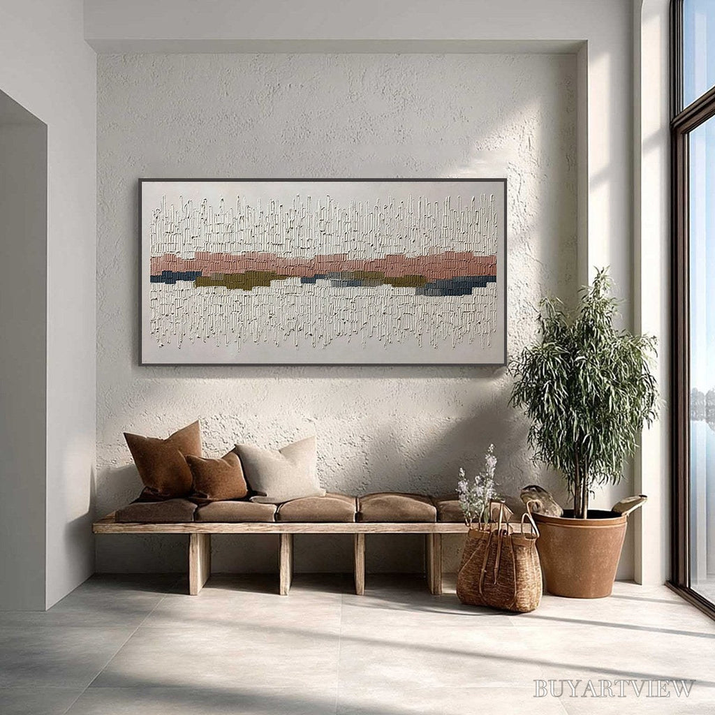 ARTOVITAS Strata – Wabi Sabi Textured Abstract Horizontal - image 4