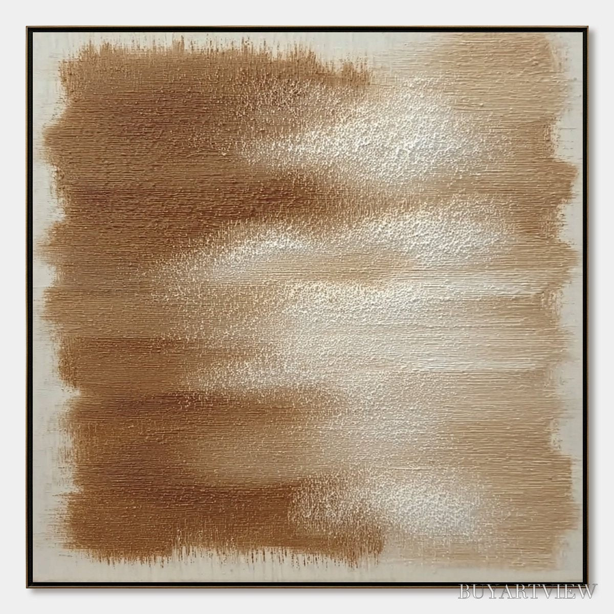 ARTOVITAS Earthen Whispers – Textured Wabi Sabi Abstract Oil Painting - image 1