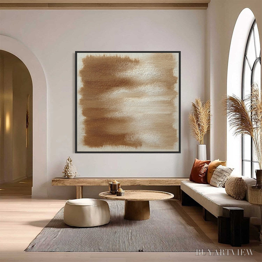 ARTOVITAS Earthen Whispers – Textured Wabi Sabi Abstract Oil Painting - image 2