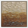 ARTOVITAS Earthen Strata – Textured Abstract Wabi Sabi Oil Painting on Canvas - image 1