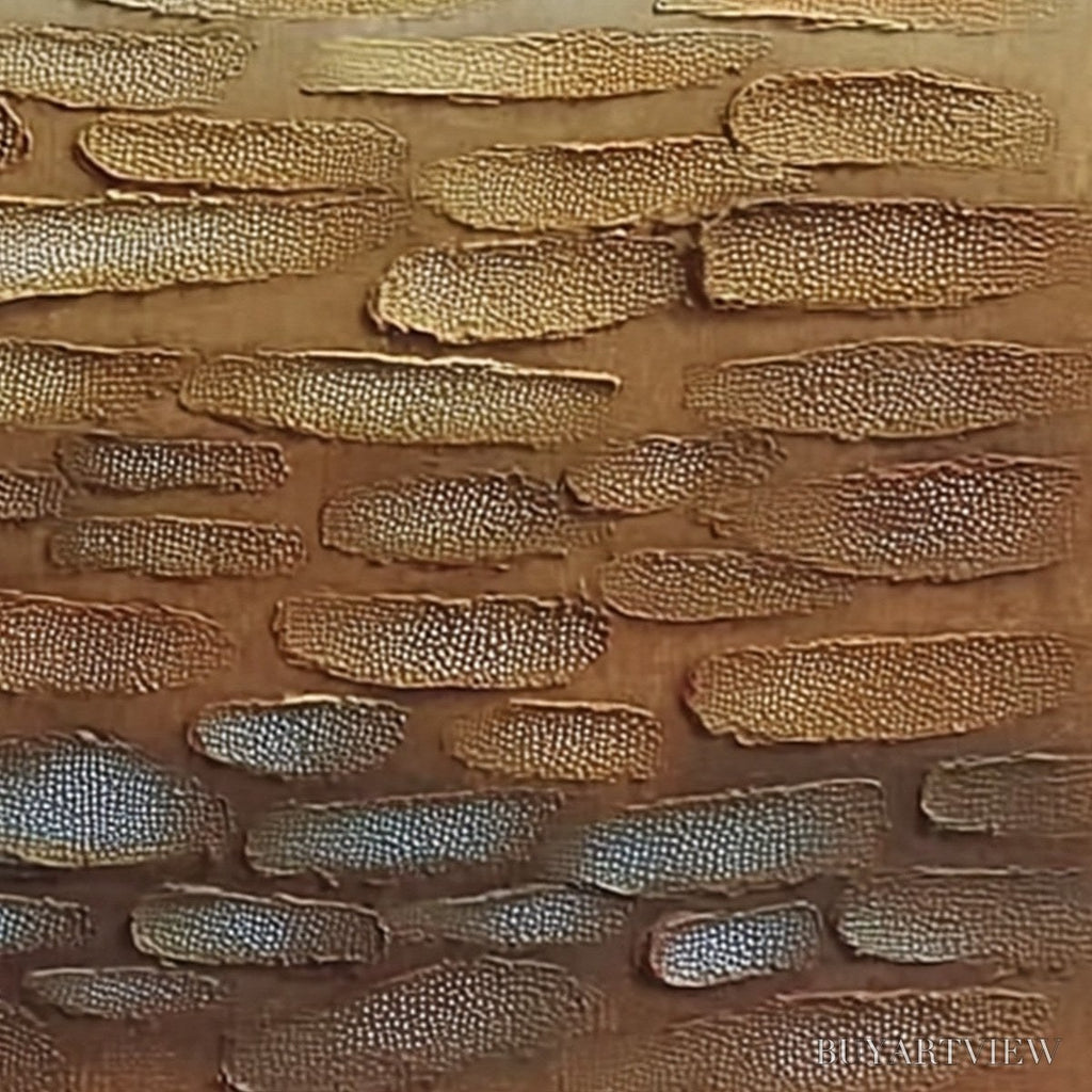 ARTOVITAS Earthen Strata – Textured Abstract Wabi Sabi Oil Painting on Canvas - image 3