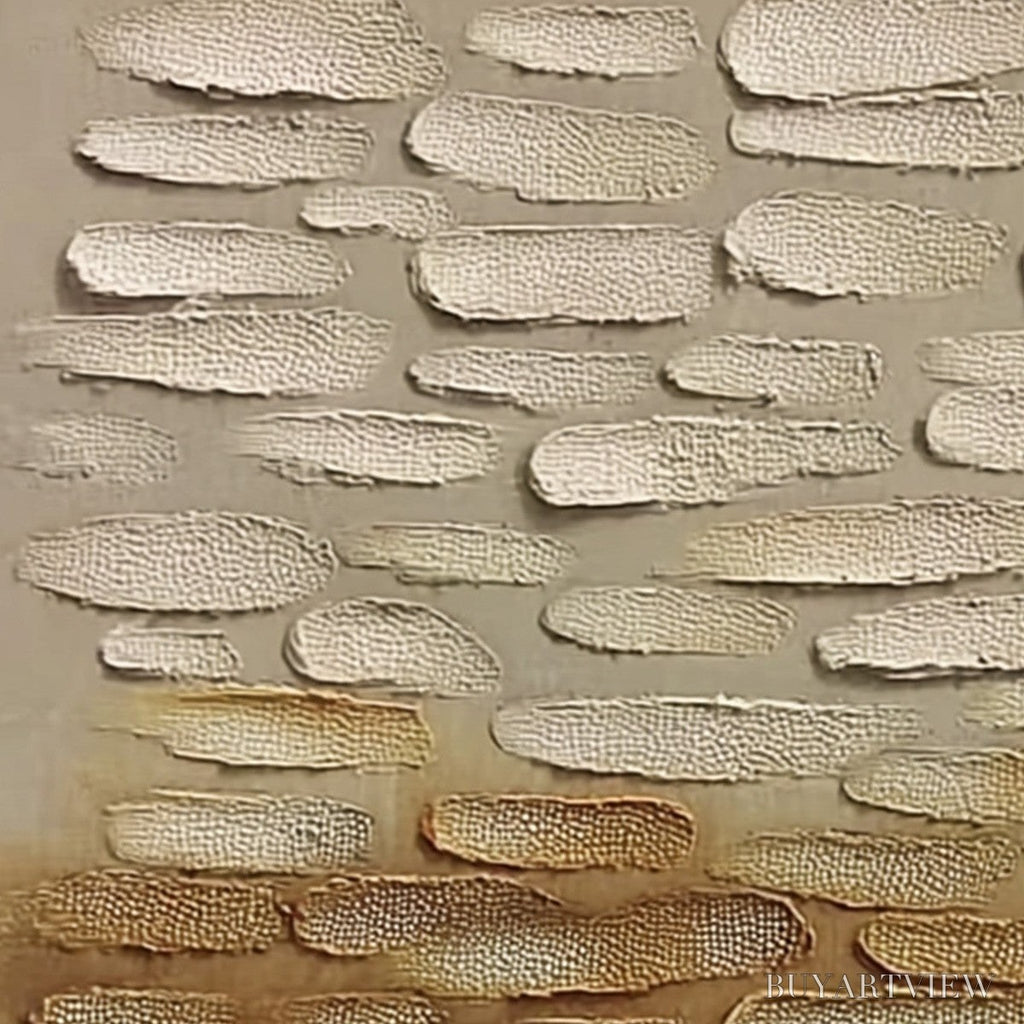 ARTOVITAS Earthen Strata – Textured Abstract Wabi Sabi Oil Painting on Canvas - image 5