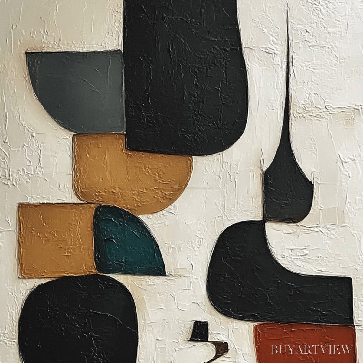 ARTOVITAS Balancing Act – Textured Wabi Sabi Abstract Painting for Modern Decor - image 3