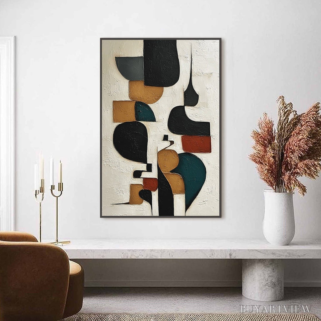 ARTOVITAS Balancing Act – Textured Wabi Sabi Abstract Painting for Modern Decor - image 4